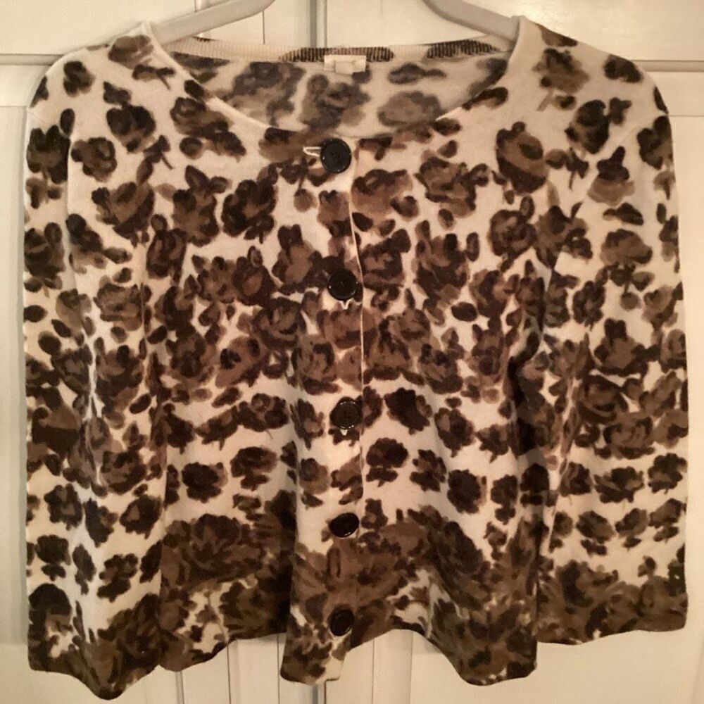 J. Crew 100% Merino Wool Cardigan Sz L Sweater